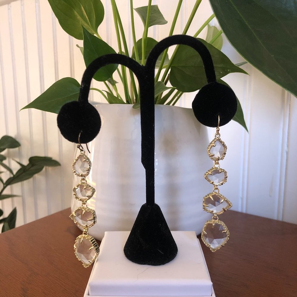 Kendra Scott Statement Earings in Clear